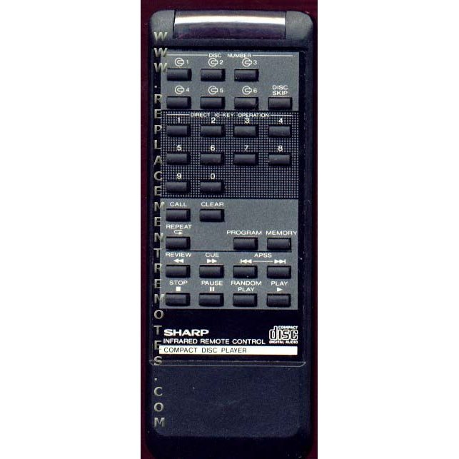 Sharp RRMCG0244AFSA Audio Remote Control