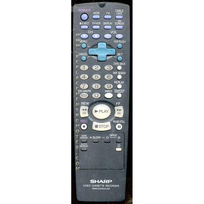 Sharp RRMCG0263AJSA VCR Remote Control