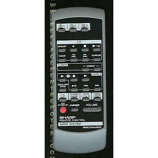 Sharp RRMCG0264AWSA Audio Remote Control