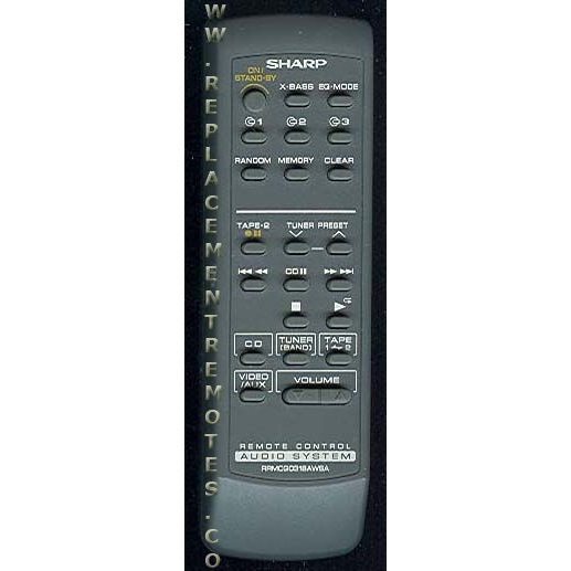 Sharp RRMCG0318AWSA Audio Remote Control