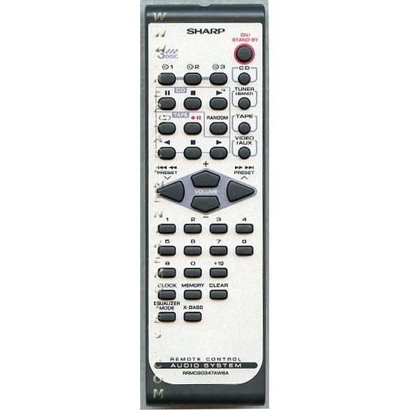 Sharp RRMCG0347AWSA Audio Remote Control