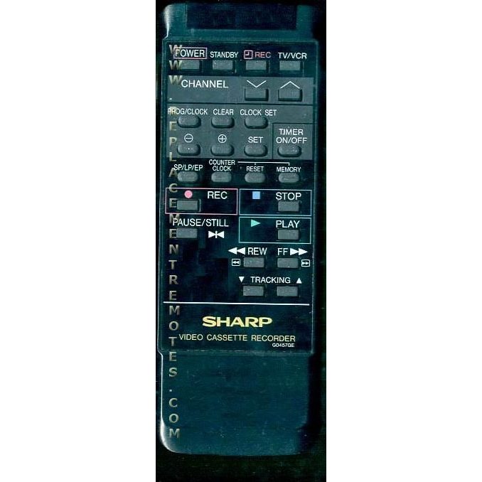 Sharp RRMCG0457GESA VCR Remote Control