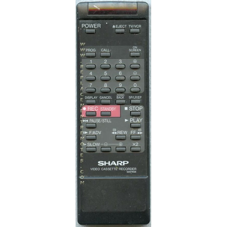 Sharp RRMCG0576GESA VCR Remote Control