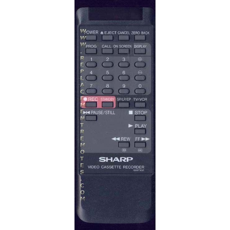 Sharp RRMCG0673GESA VCR Remote Control