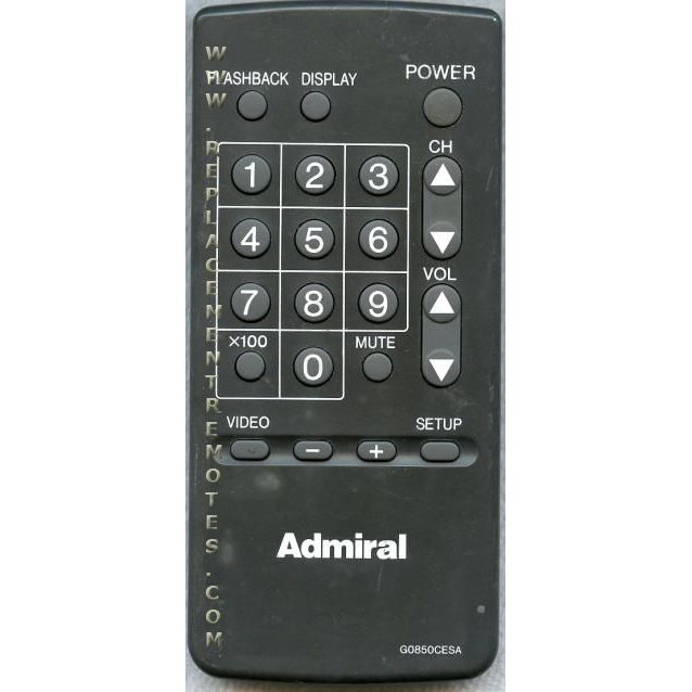 Sharp RRMCG0850CESA Admiral TV Remote Control