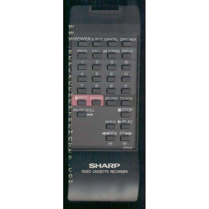 Sharp RRMCG0895GESA VCR Remote Control