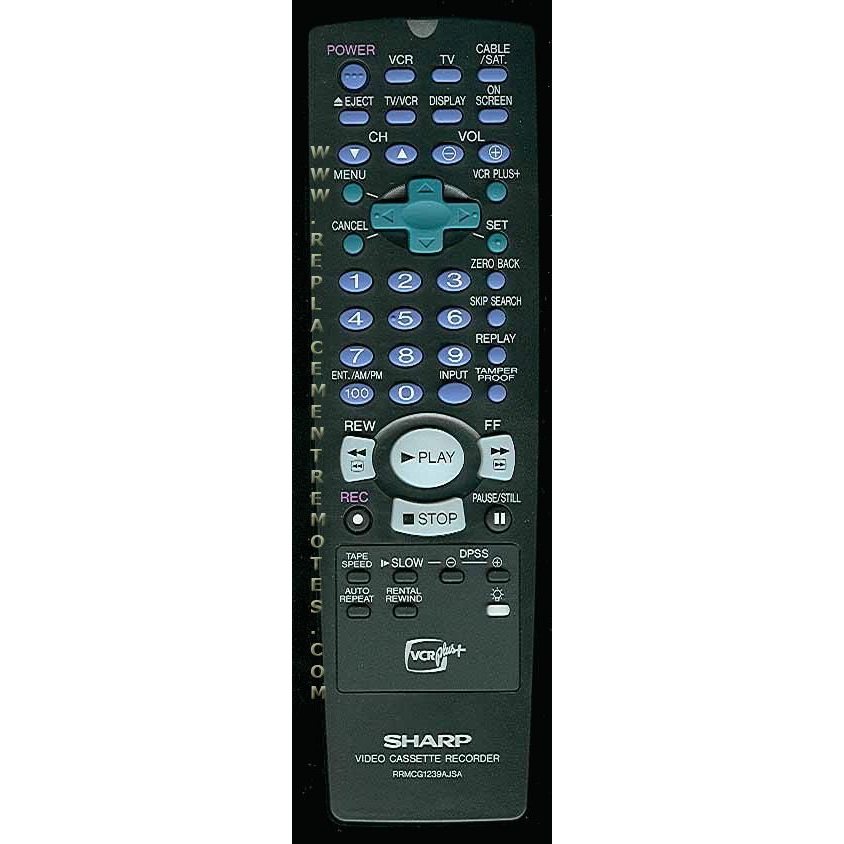 Sharp RRMCG1239AJSA VCR Remote Control