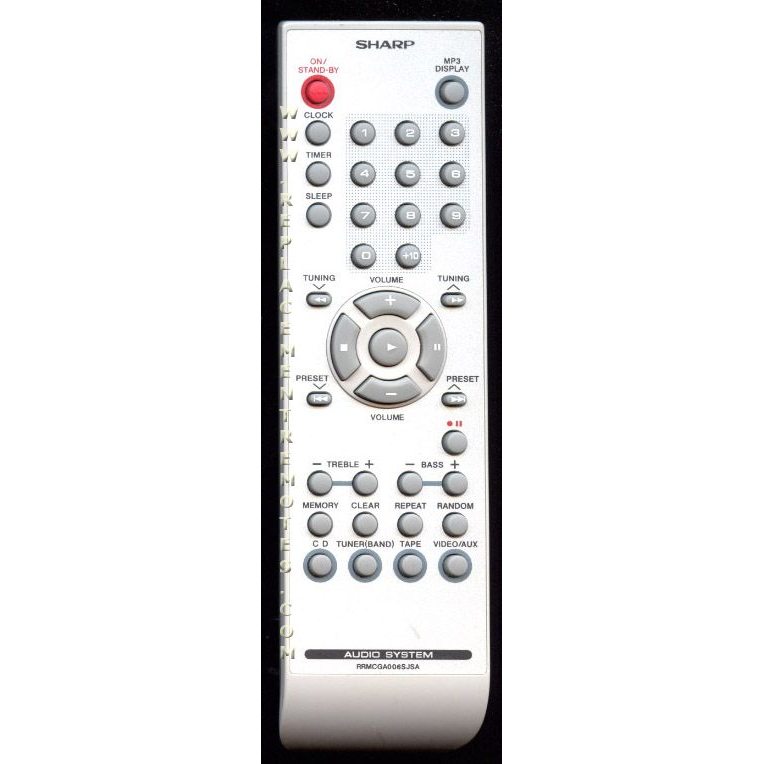 Sharp RRMCGA006SJSA Audio Remote Control