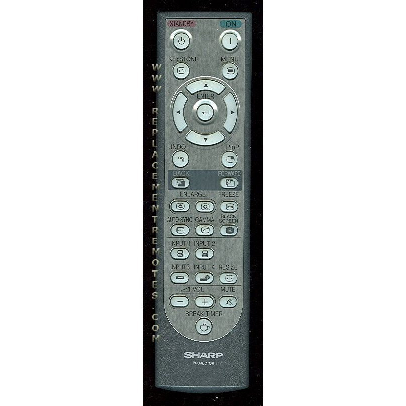 Sharp RRMCGA176WJSA Projector Remote Control