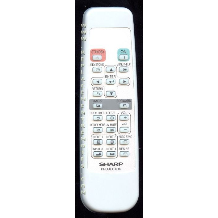 Sharp RRMCGA398WJSA Projector Remote Control