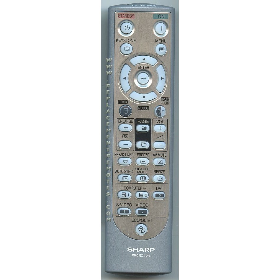 Sharp RRMCGA502WJSA Projector Remote Control