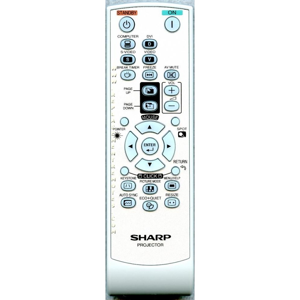 Sharp RRMCGA581WJSA Projector Remote Control