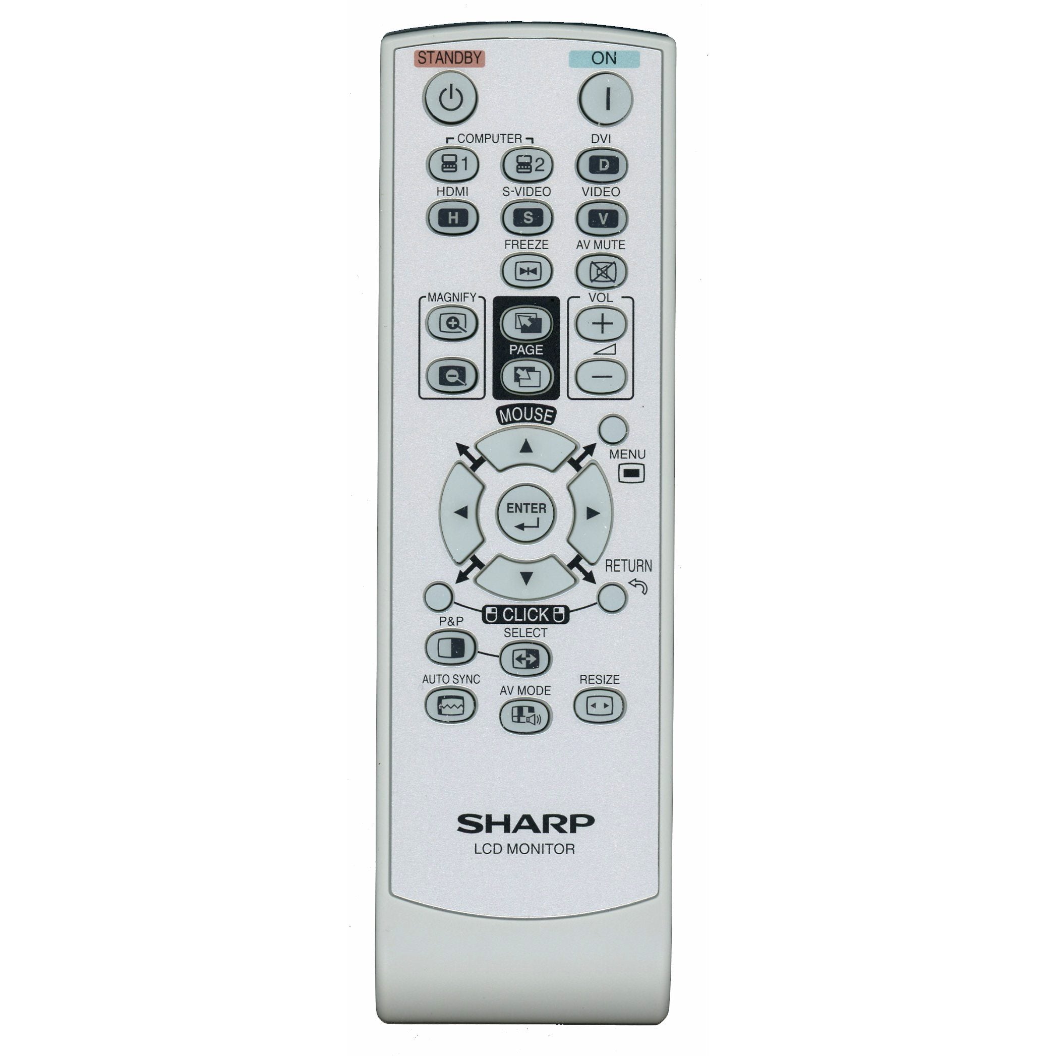 Sharp RRMCGA665WJSA Monitor Remote Control