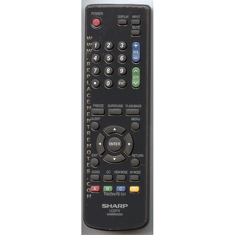 Sharp RRMCGA695WJSA TV Remote Control