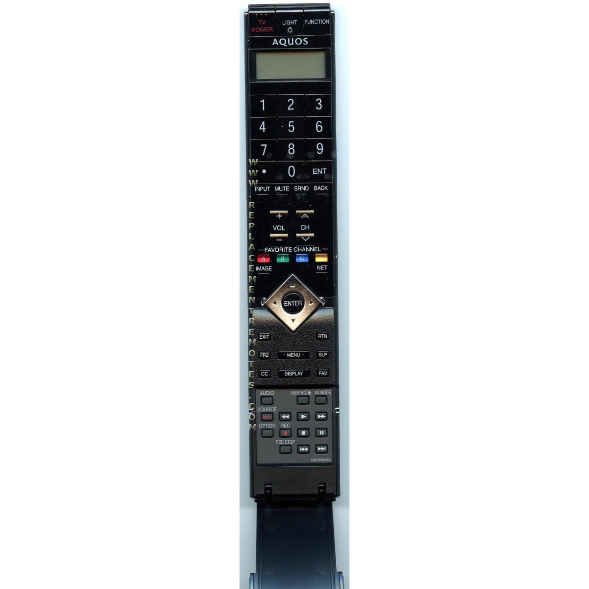 Sharp RRMCGA720WJSA TV Remote Control