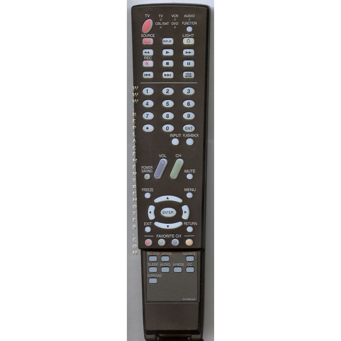 Sharp RRMCGA759WJSA DVD Remote Control