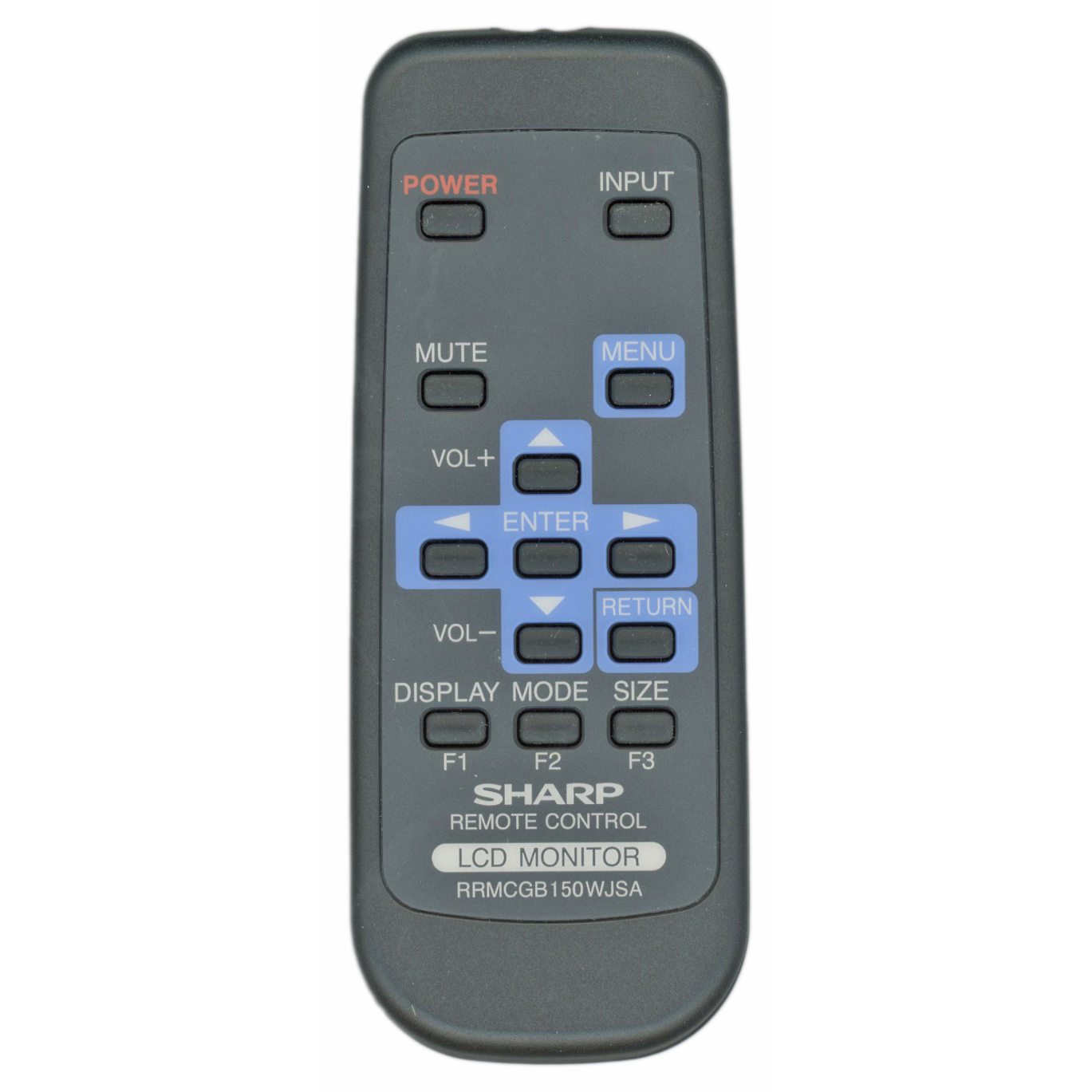 Sharp RRMCGB150WJSA Monitor Remote Control