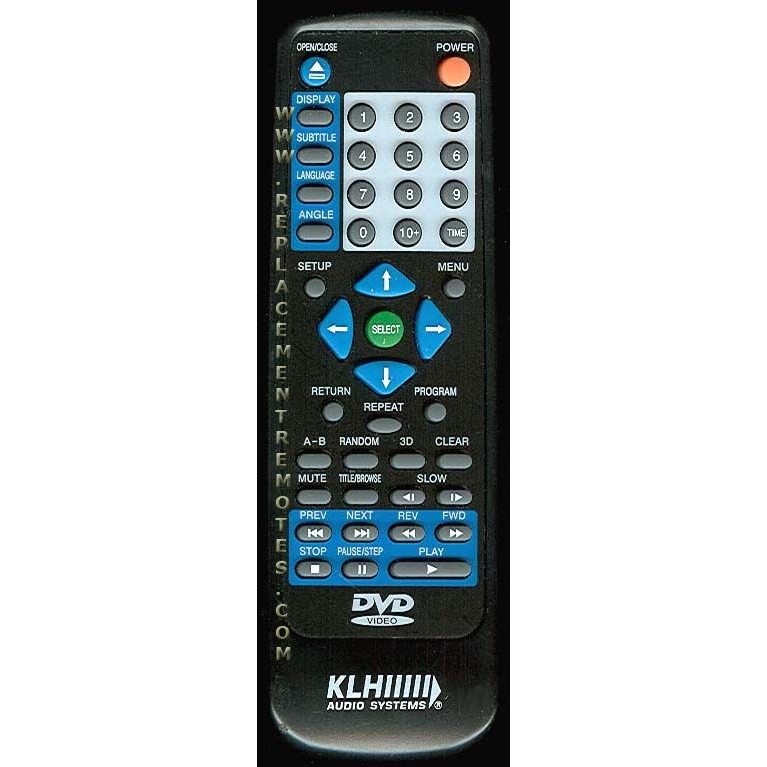 Sherwood KF8000A DVD Remote Control