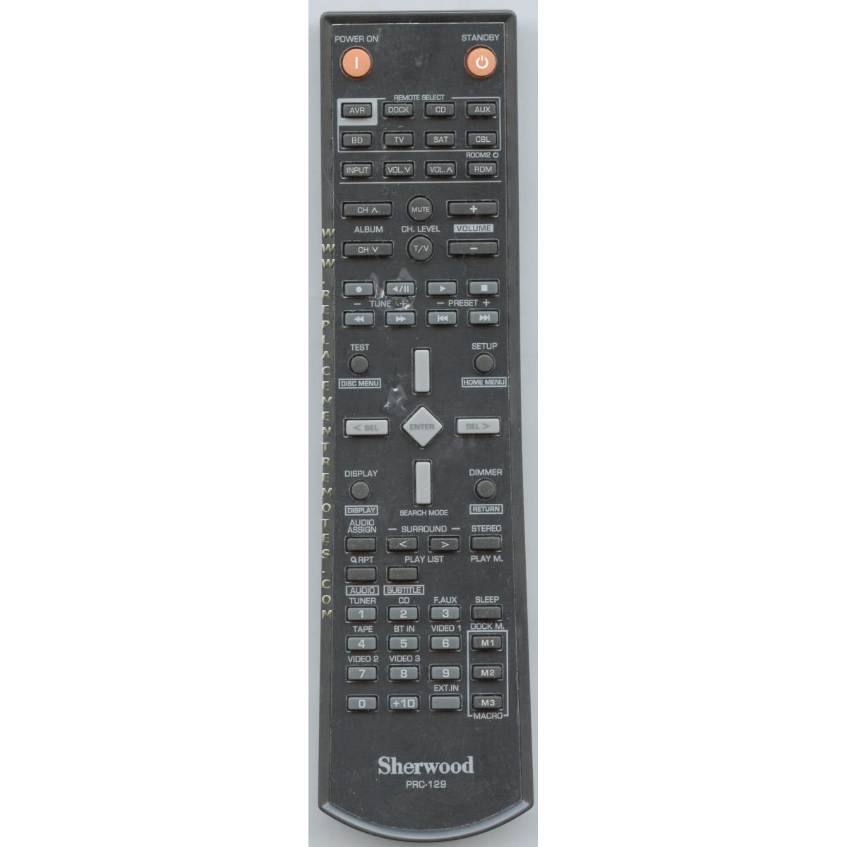 Sherwood PRC129 Receiver Remote Control