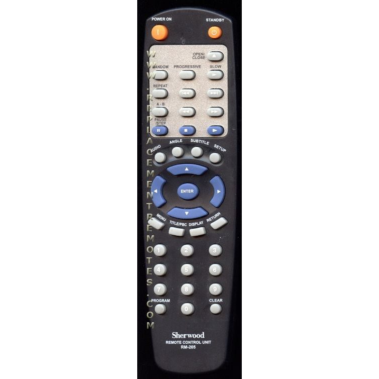 Sherwood RM205 DVD Remote Control