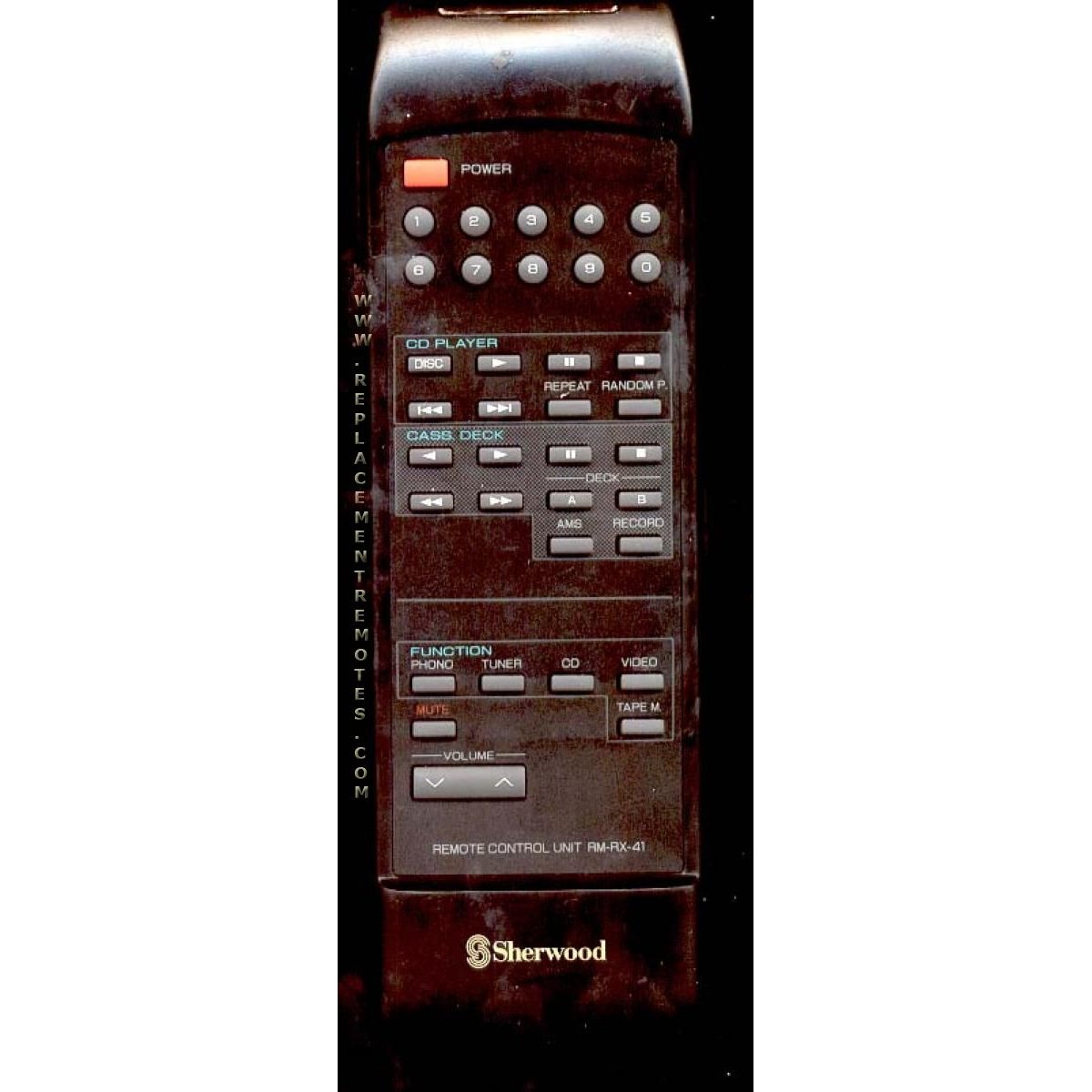 Sherwood RMRX41 Audio Remote Control