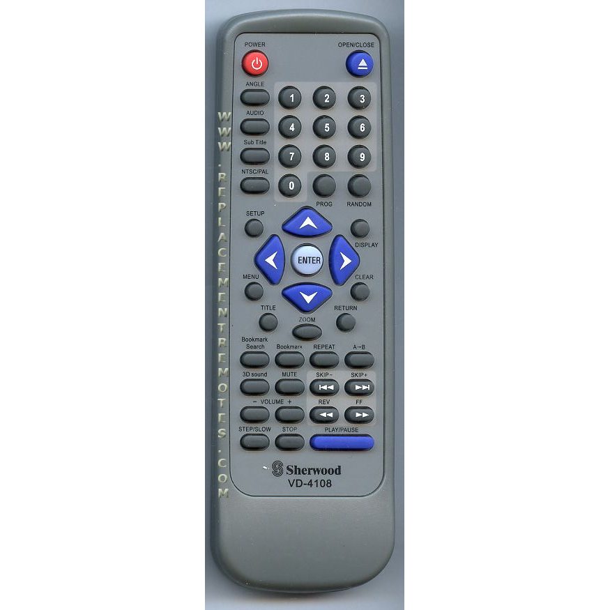 Sherwood VD4108 DVD Remote Control