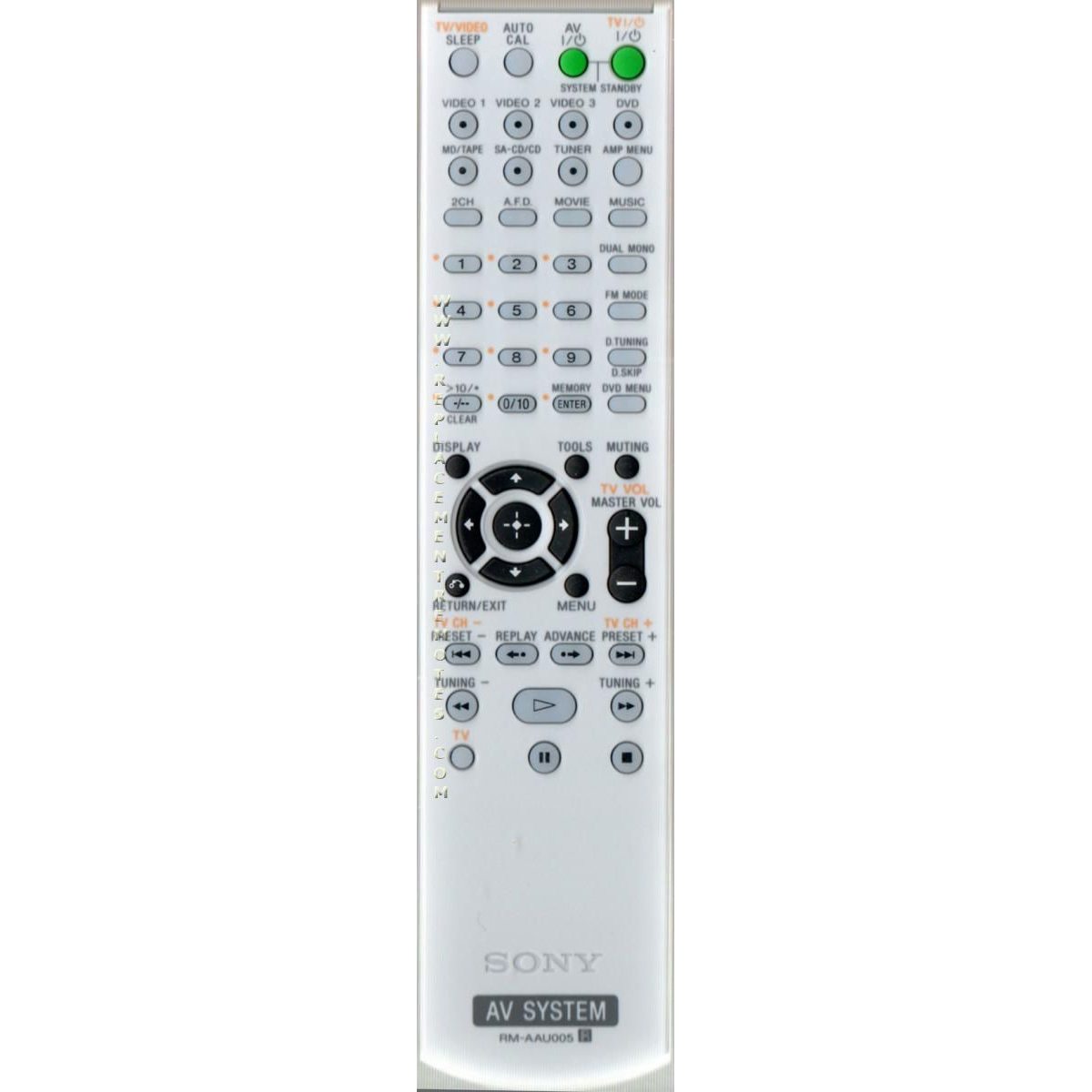 Sony RMAAU005 DVD Remote Control