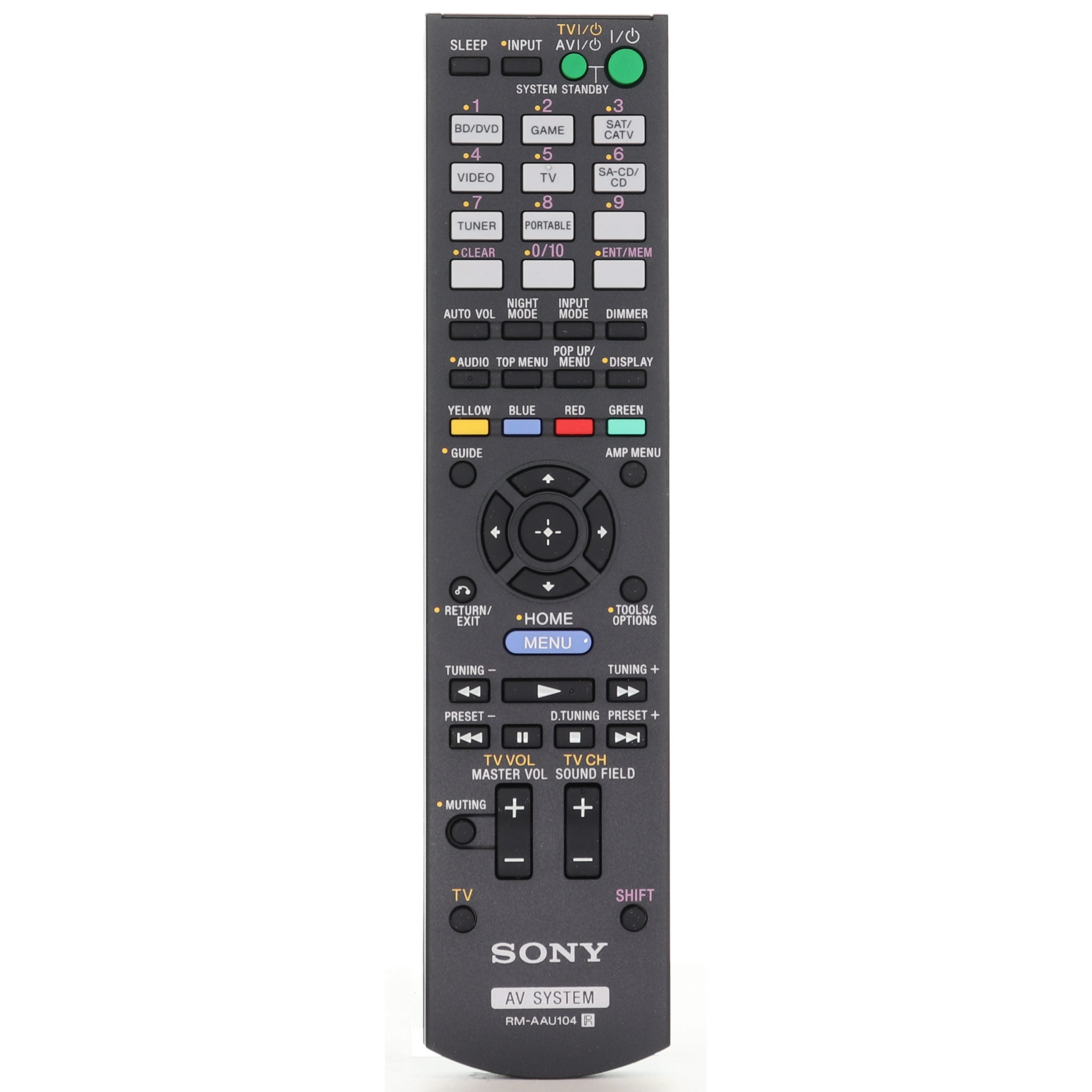 Sony RMAAU104 Receiver Remote Control