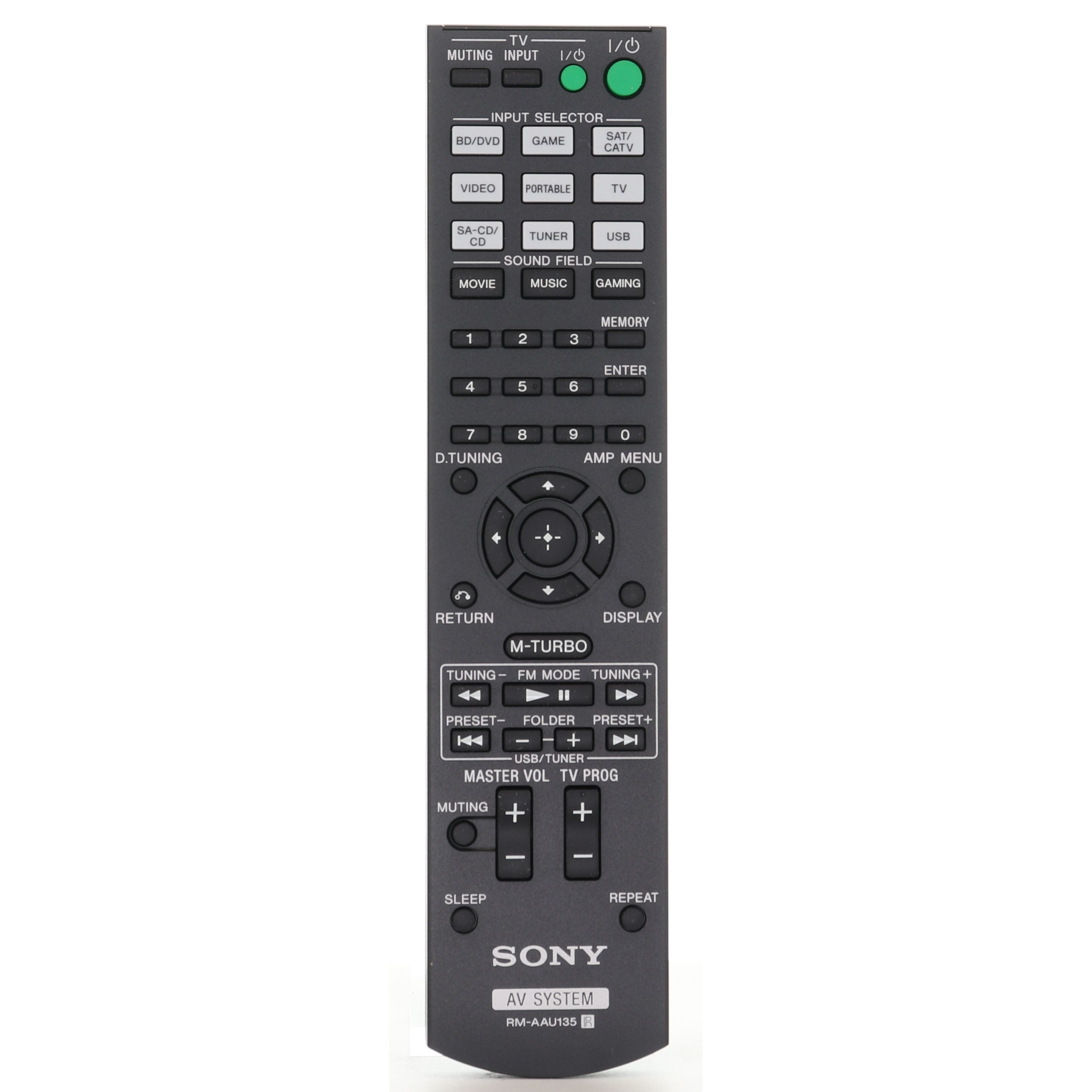 Sony RMAAU135 Receiver Remote Control