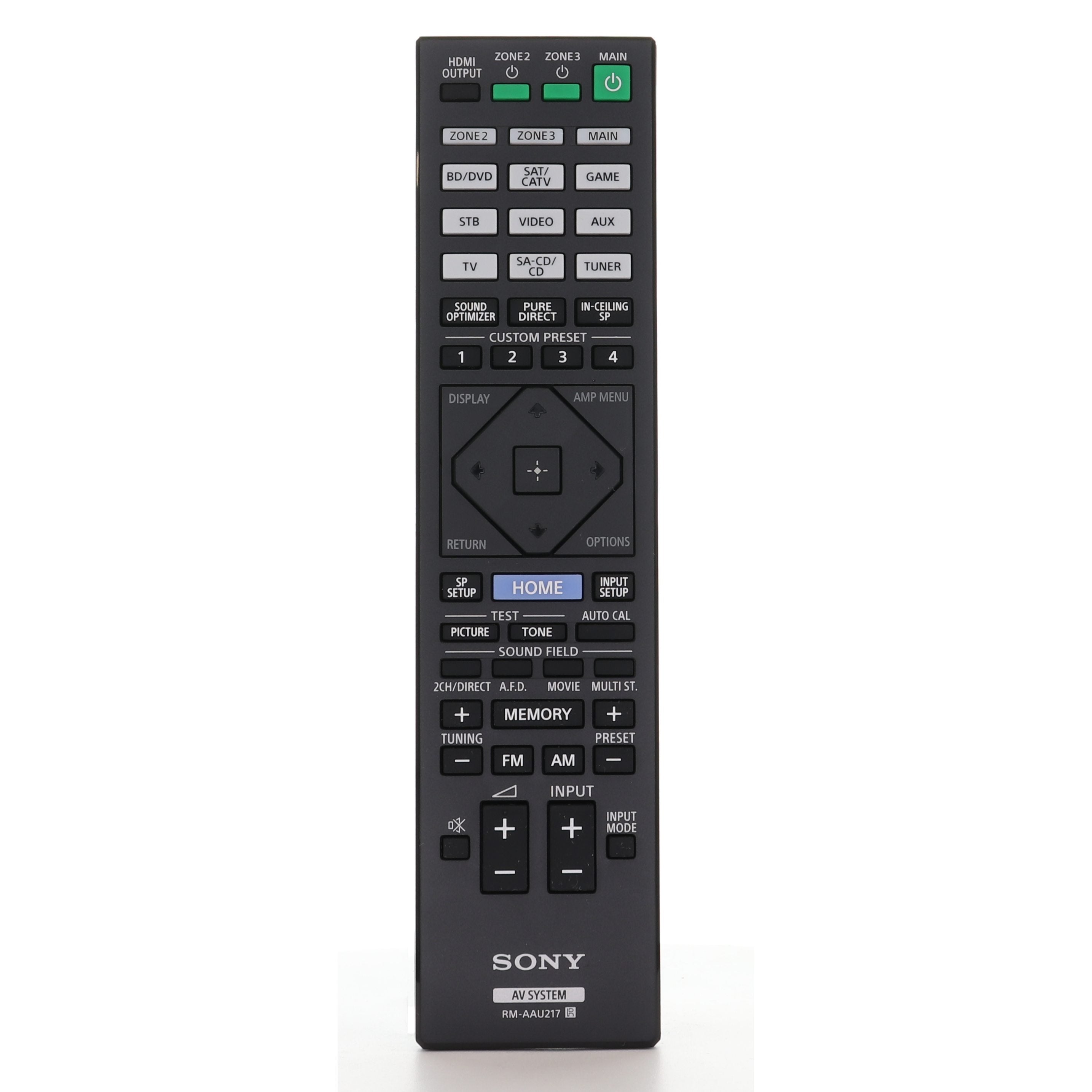 Sony RMAAU217 Receiver Remote Control