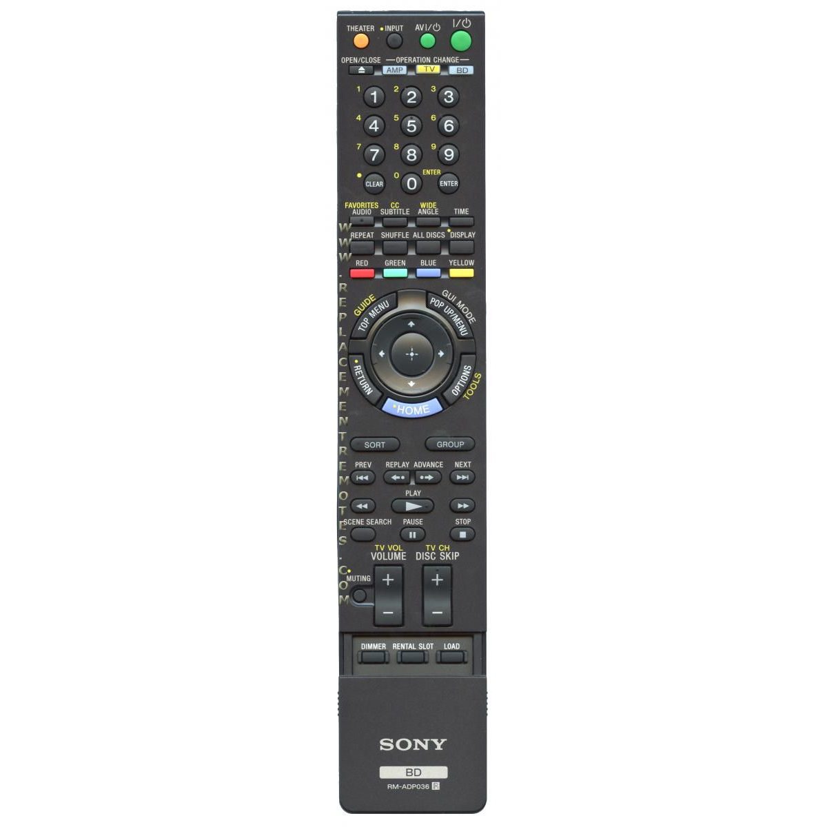 Sony RMADP036 Blu-ray Remote Control