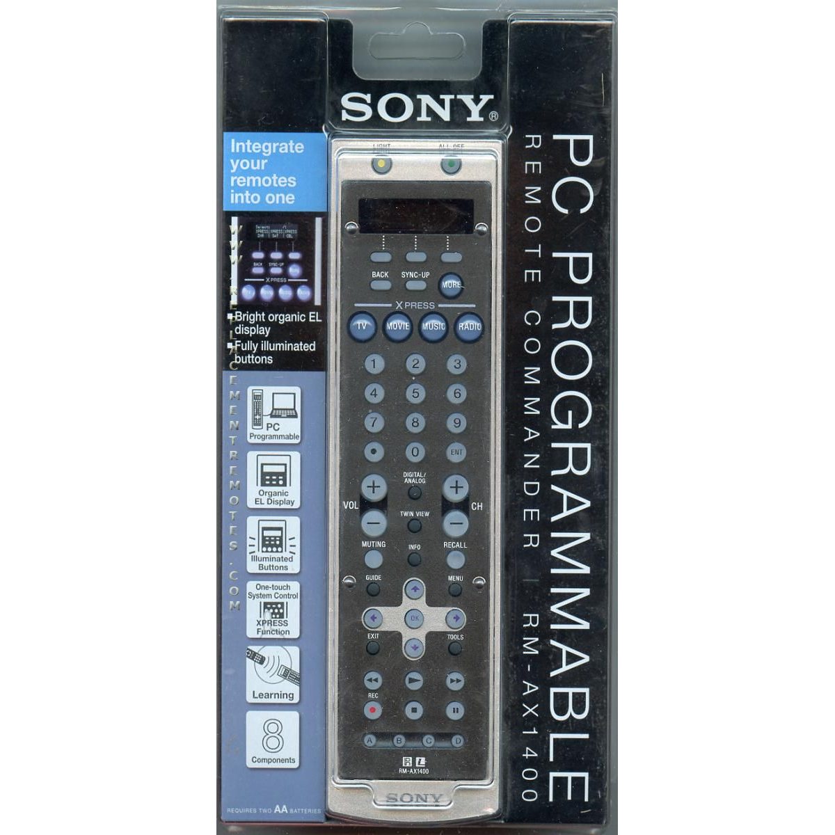 Sony RMAX1400 Advanced Universal Remote Control