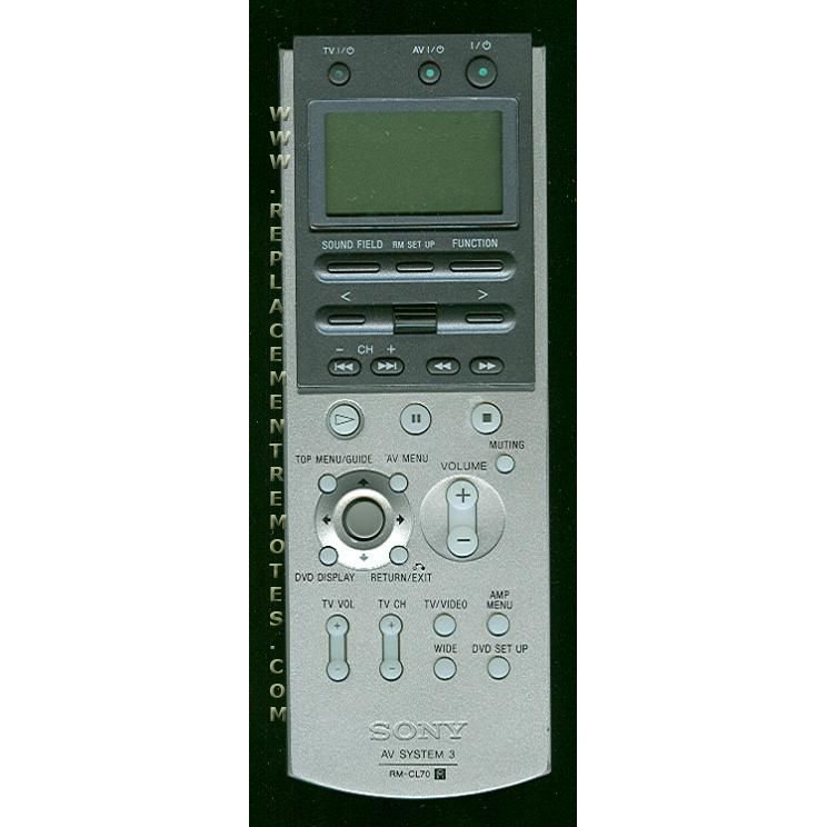 Sony RMCL70 Receiver Remote Control