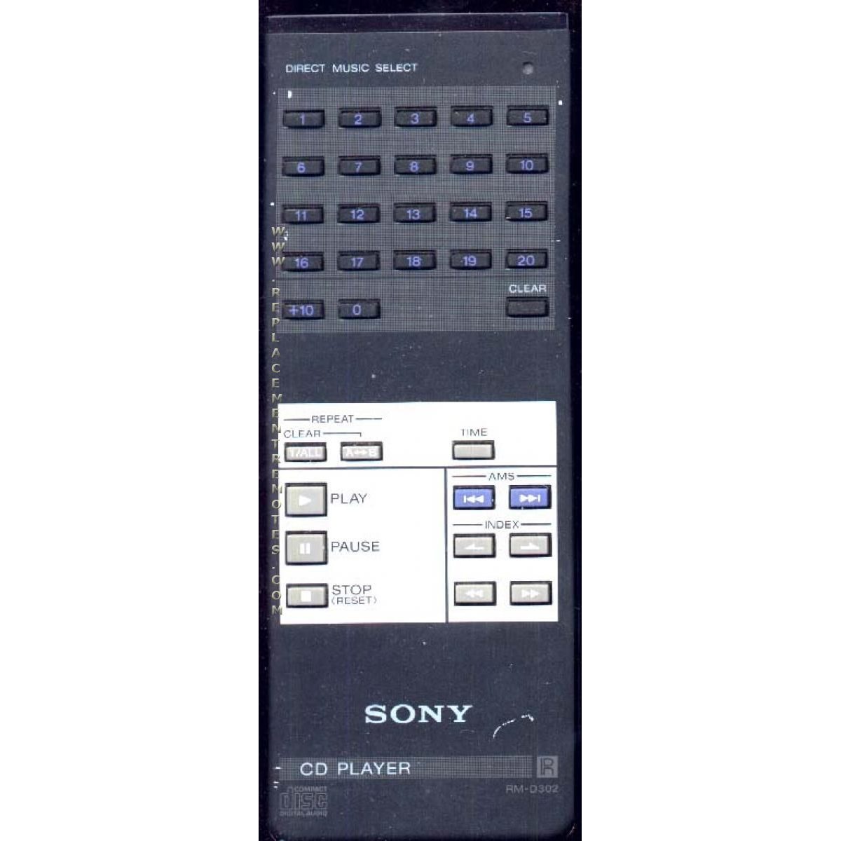 Sony RMD302 CD Remote Control