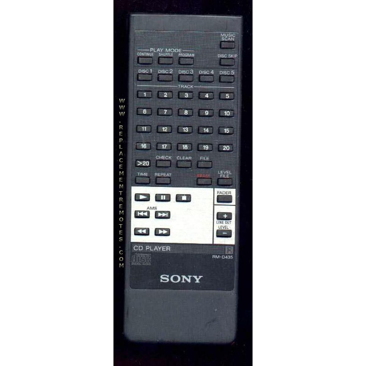 Sony RMD435 CD Remote Control