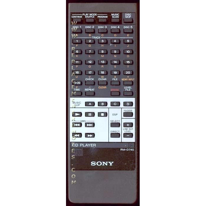 Sony RMD745 CD Remote Control