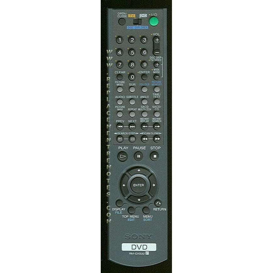 Sony RMDX500 DVD Remote Control