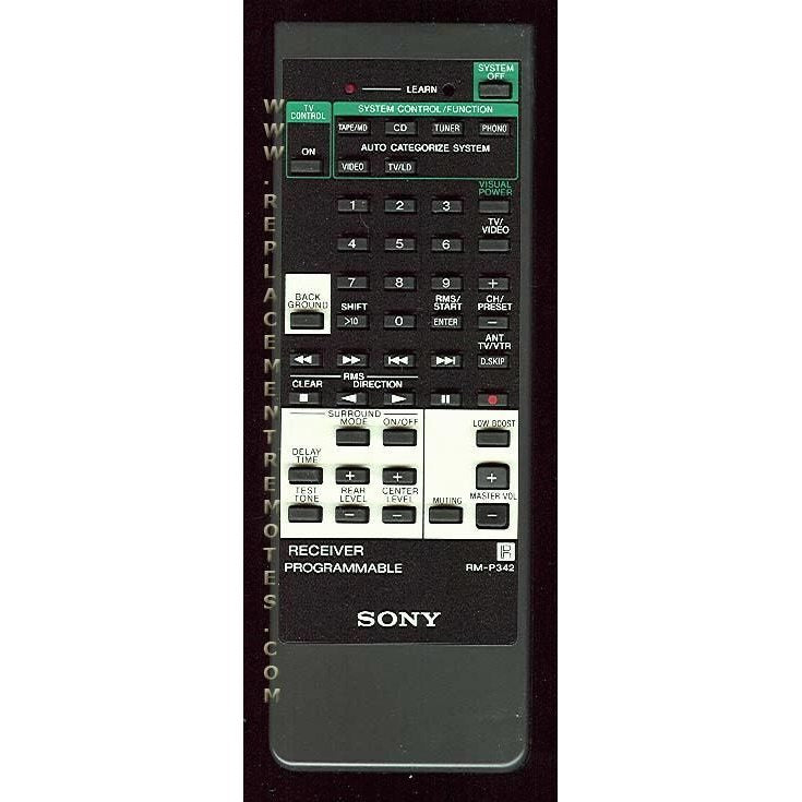 Sony RMP342 Receiver Remote Control