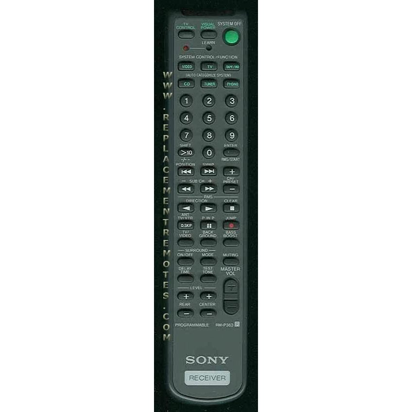 Sony RMP363 Receiver Remote Control