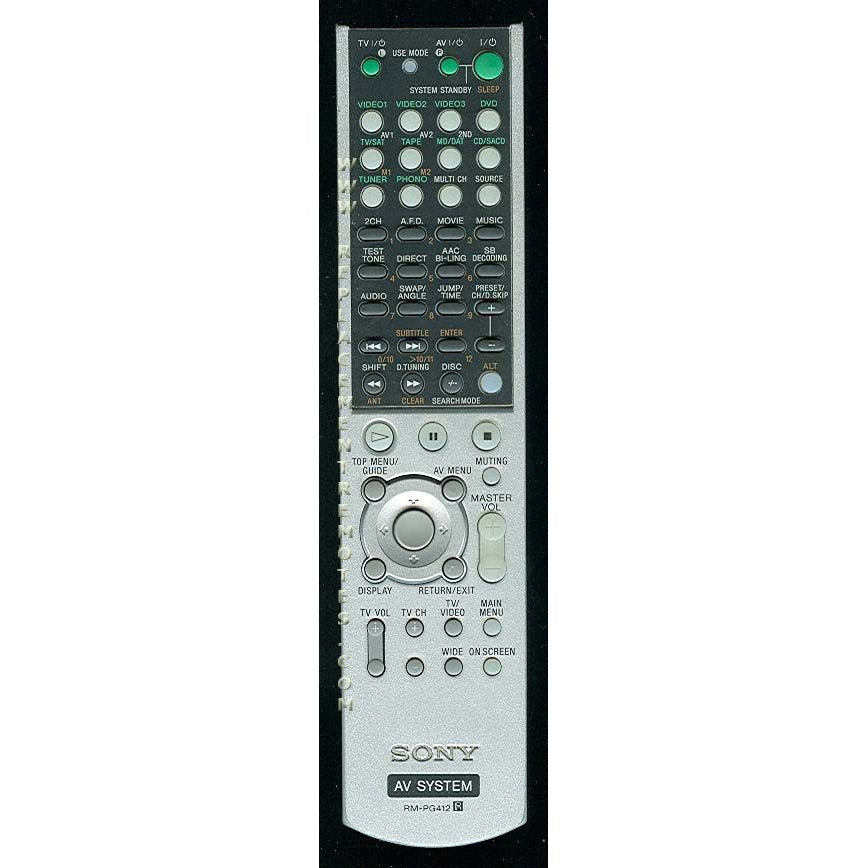 Sony RMPG412 Receiver Remote Control