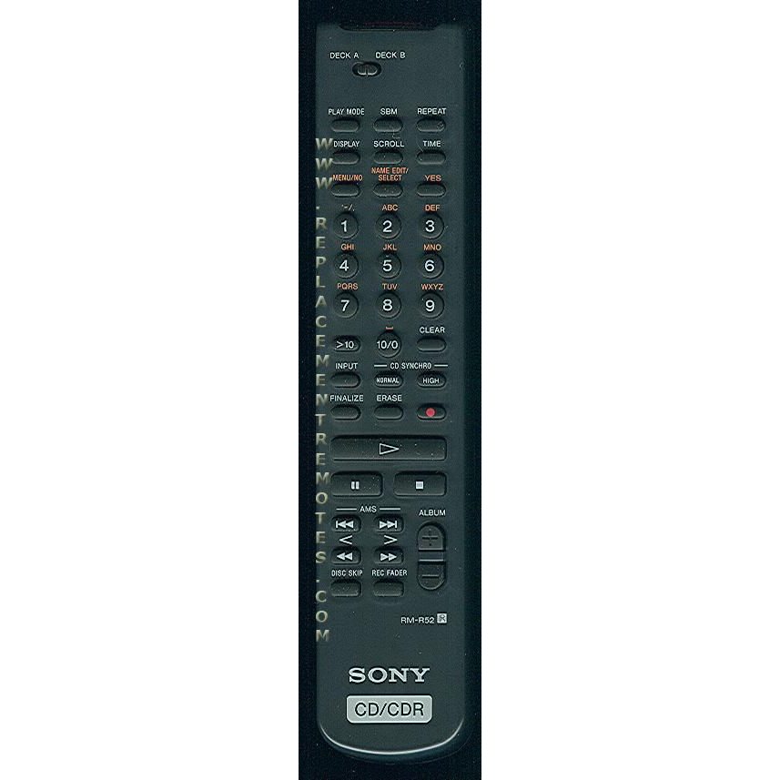 Sony RMR52 CD Remote Control