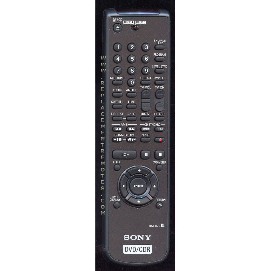 Sony RMR70 DVD Remote Control