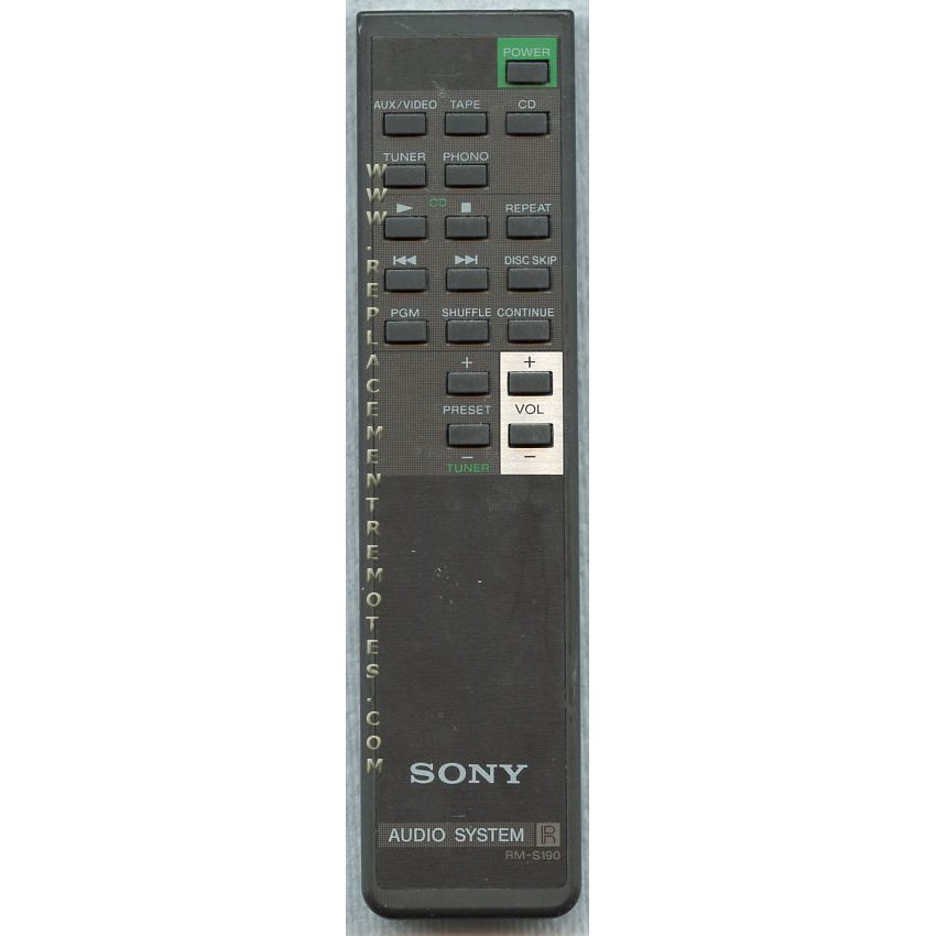 Sony RMS190 Audio Remote Control