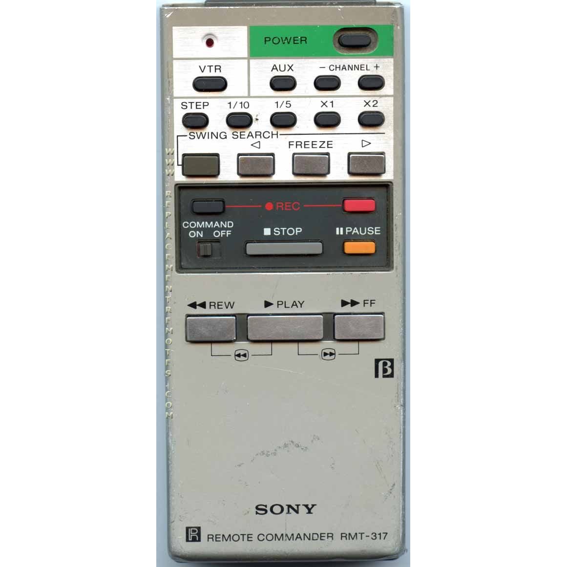 Sony RMT317 VCR Remote Control