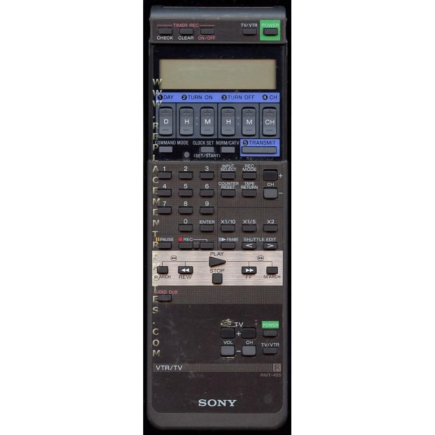 Sony RMT455 VCR Remote Control