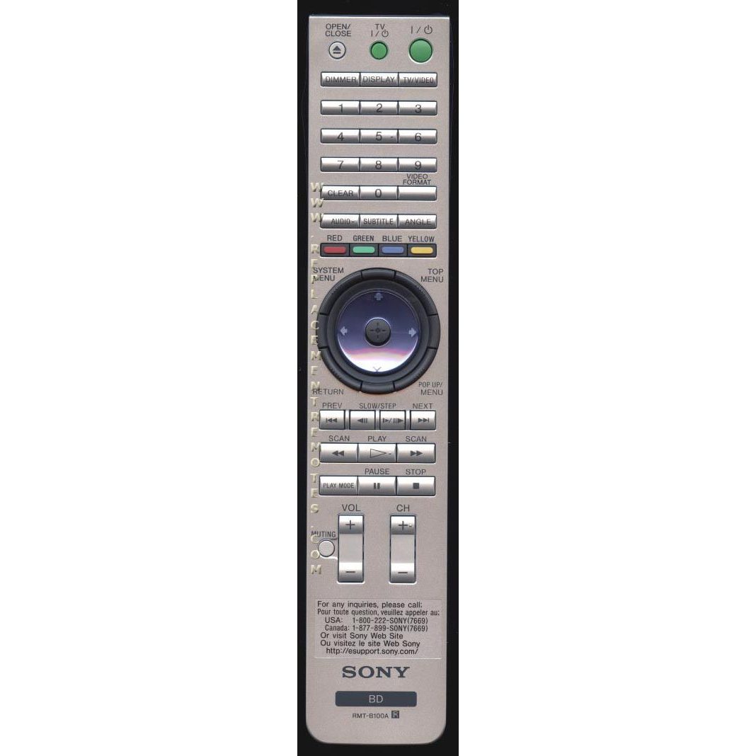 Sony RMTB100A DVD Remote Control