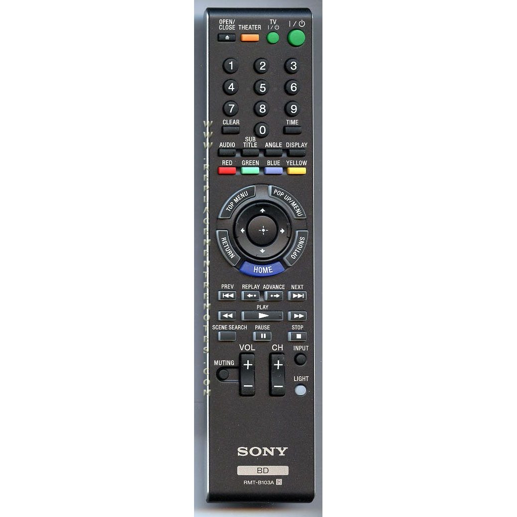 Sony RMTB103A Blu-ray Remote Control