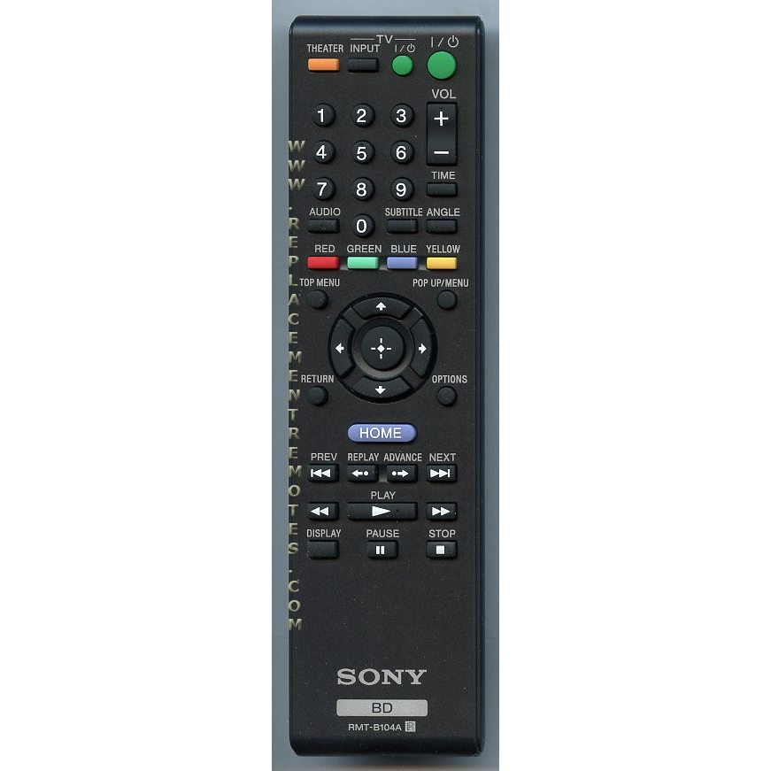 Sony RMTB104A Blu-ray Remote Control