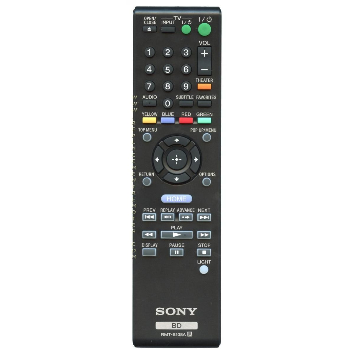 Sony RMTB108A Blu-ray Remote Control