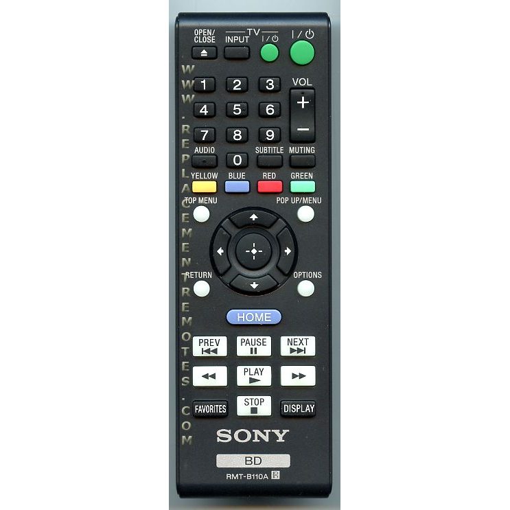 Sony RMTB110A Blu-ray Remote Control